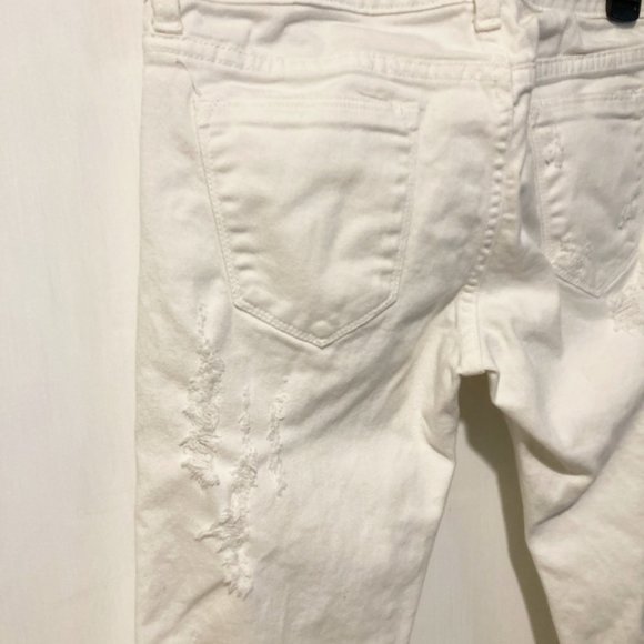 Guess women's size 26 rip distressed ankle zip retro accessory stretchy jeans - Picture 7 of 7